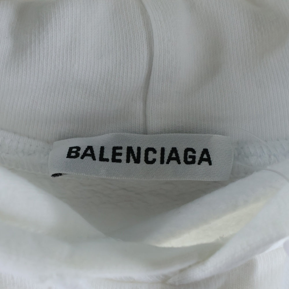 BALENCIAGA(バレンシアガ) 19AW Signature Logo Hoodie 583222 TFV64 シグネチャーロゴ プルオーバーパーカー フーディ ホワイト