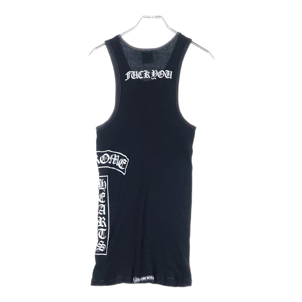CHROME HEARTS(クロムハーツ) OLD FUCK YOU TANK TOP オールド ファックユー サイドロゴ タンクトップ ノースリーブ ブラック