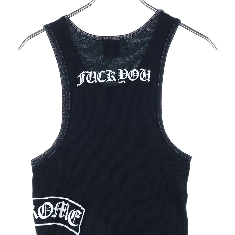 CHROME HEARTS(クロムハーツ) OLD FUCK YOU TANK TOP オールド ファックユー サイドロゴ タンクトップ ノースリーブ ブラック