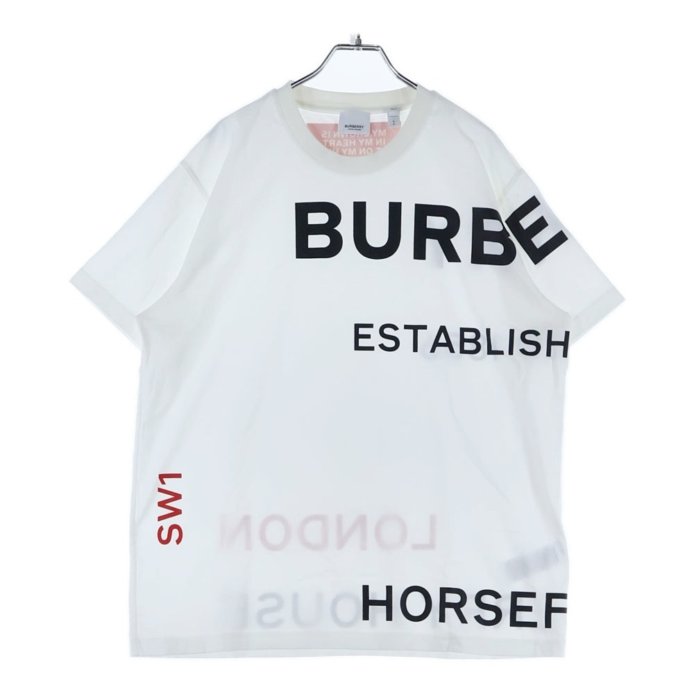 BURBERRY(バーバリー) 21SS HORSEFERRY S/S TEE 8017103 ホースフェリー ロゴプリント 半袖Tシャツ カットソー ホワイト
