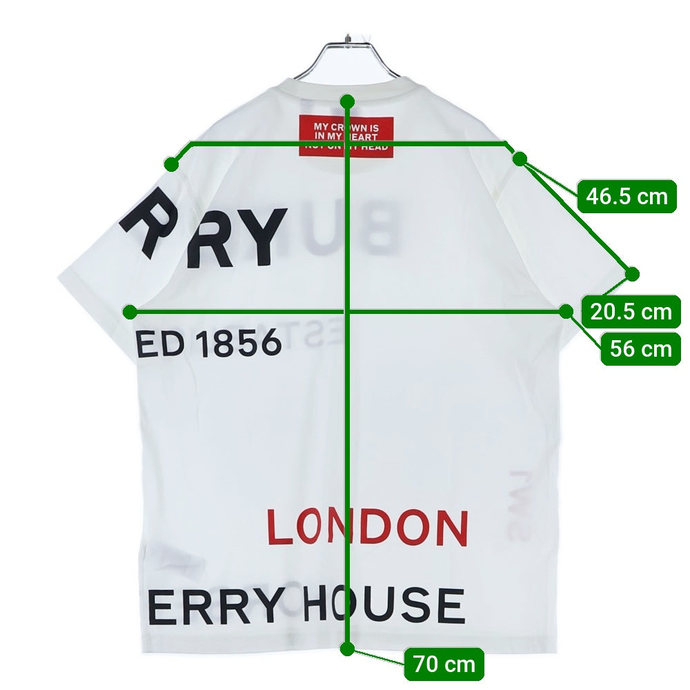BURBERRY(バーバリー) 21SS HORSEFERRY S/S TEE 8017103 ホースフェリー ロゴプリント 半袖Tシャツ カットソー ホワイト