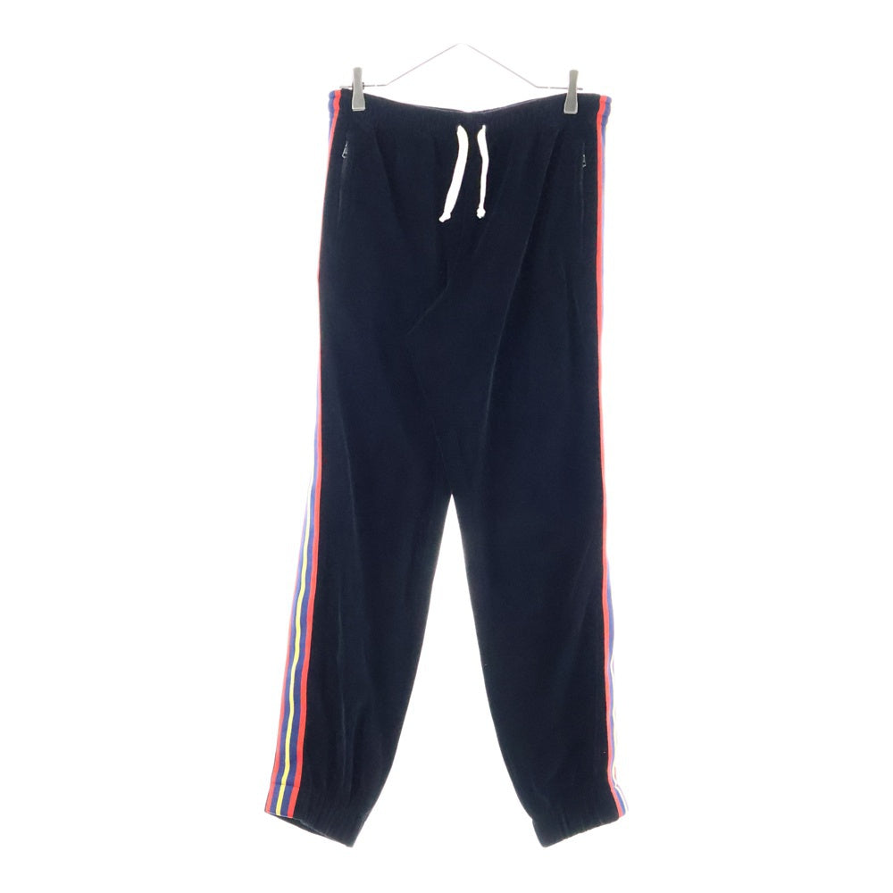 GUCCI(グッチ) 19SS Chenille Jogging Pant With Patch 572917 HJA5W バックロゴパッチ ベロア ロングパンツ トラックパンツ ブラック