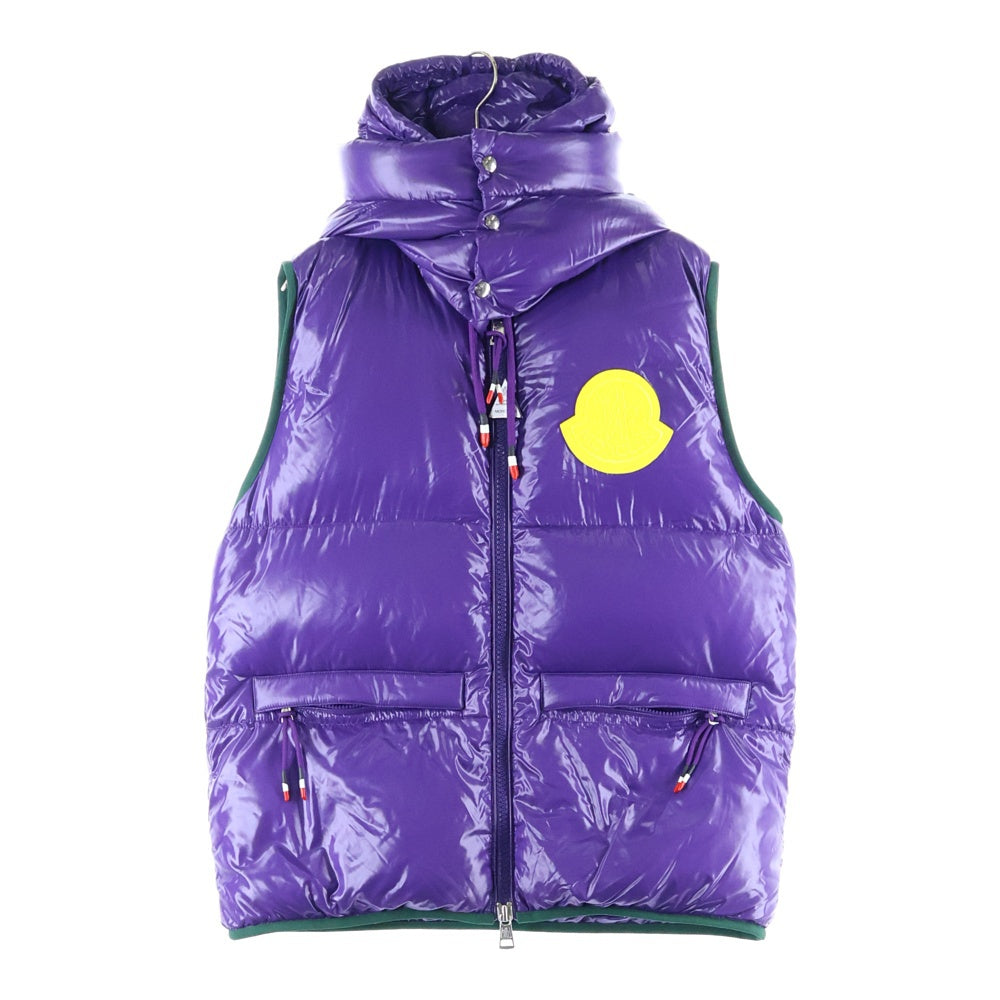 MONCLER(モンクレール) LORENT GILET D20914333385 68950 ローレンツ ロゴワッペン ダウンベスト フーディ パープル