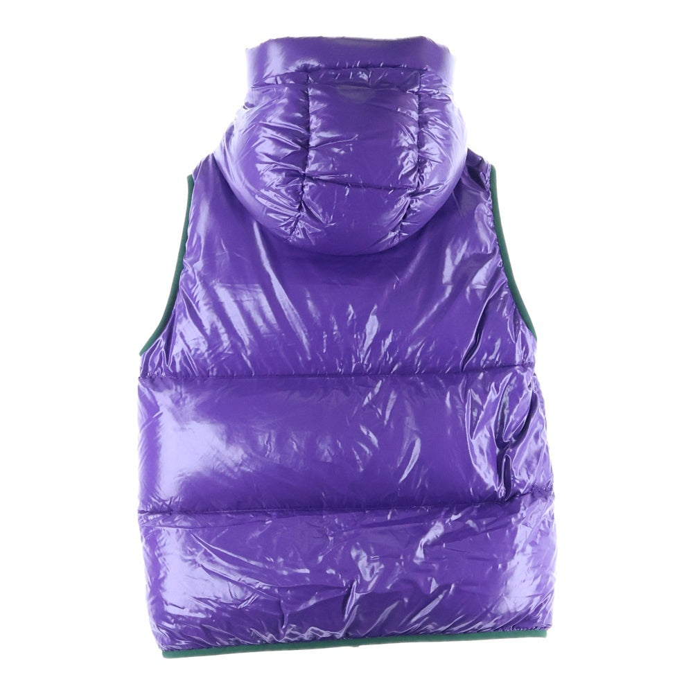 MONCLER(モンクレール) LORENT GILET D20914333385 68950 ローレンツ ロゴワッペン ダウンベスト フーディ パープル