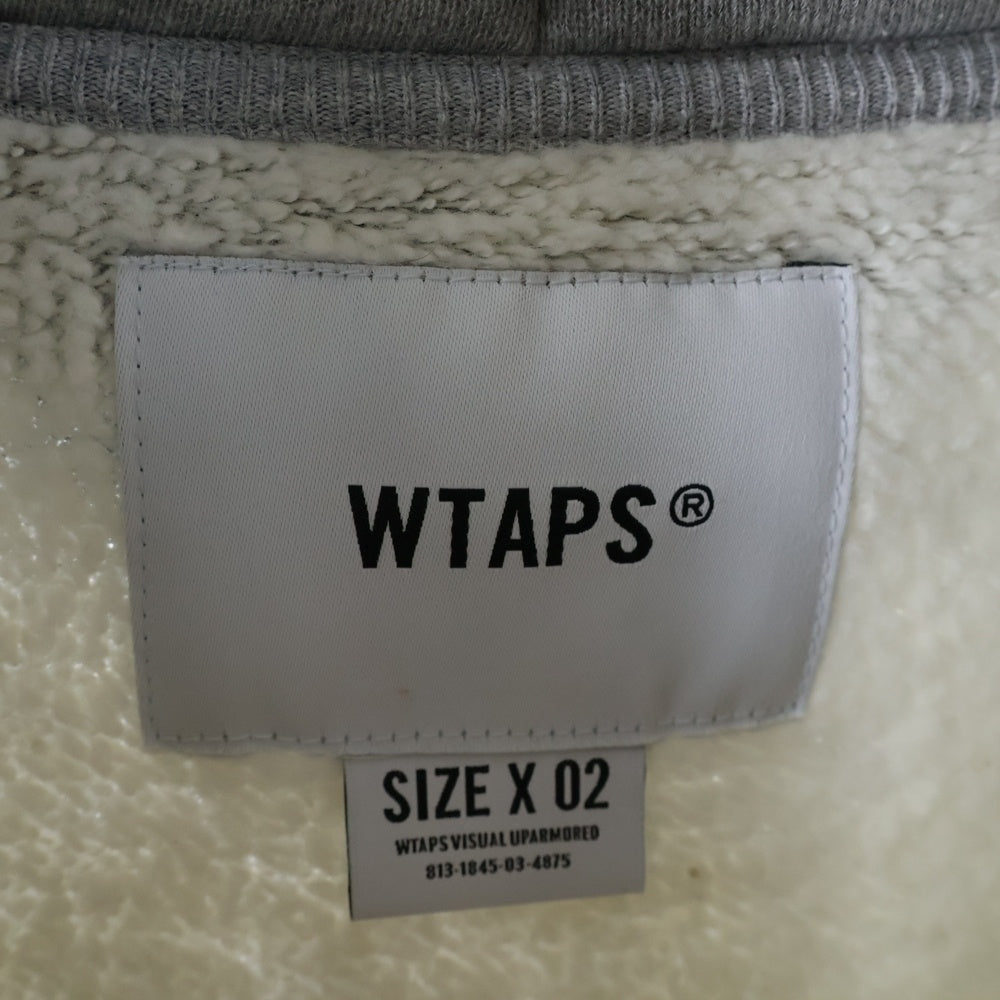 WTAPS(ダブルタップス) 21AW ACADEMY HOODED 212ATDT-CSM29 アカデミーロゴ プルオーバーパーカー フーディ グレー