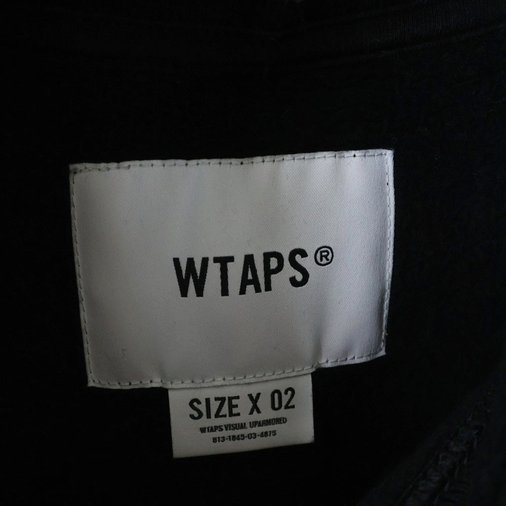 WTAPS(ダブルタップス) 24SS ACADEMY HOODY COLLEGE 241ATDT-CSM04 ロゴ プルオーバーパーカー フーディ ブラック