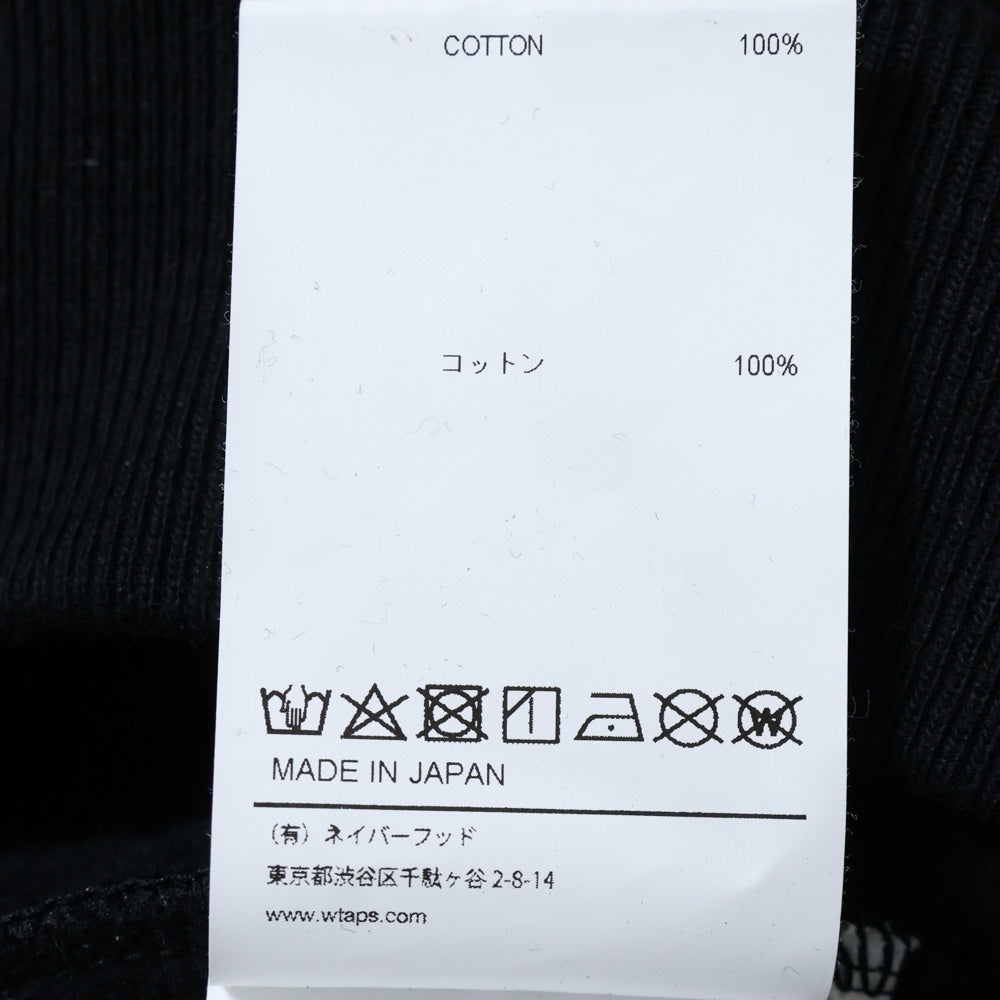 WTAPS(ダブルタップス) 24SS ACADEMY HOODY COLLEGE 241ATDT-CSM04 ロゴ プルオーバーパーカー フーディ ブラック
