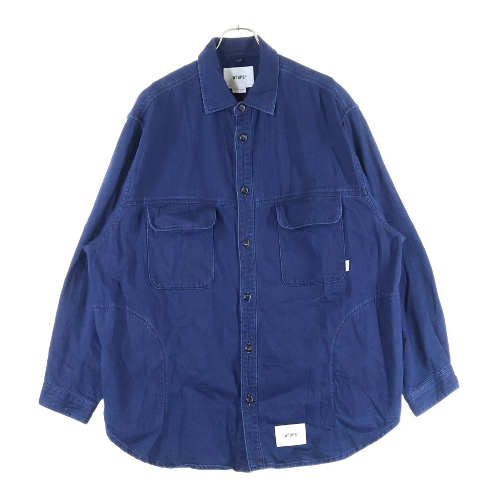 WTAPS(ダブルタップス) 23SS WCPO LS COTTON DENIM 231WVDT-SHM01 長袖デニムシャツジャケット インディゴ