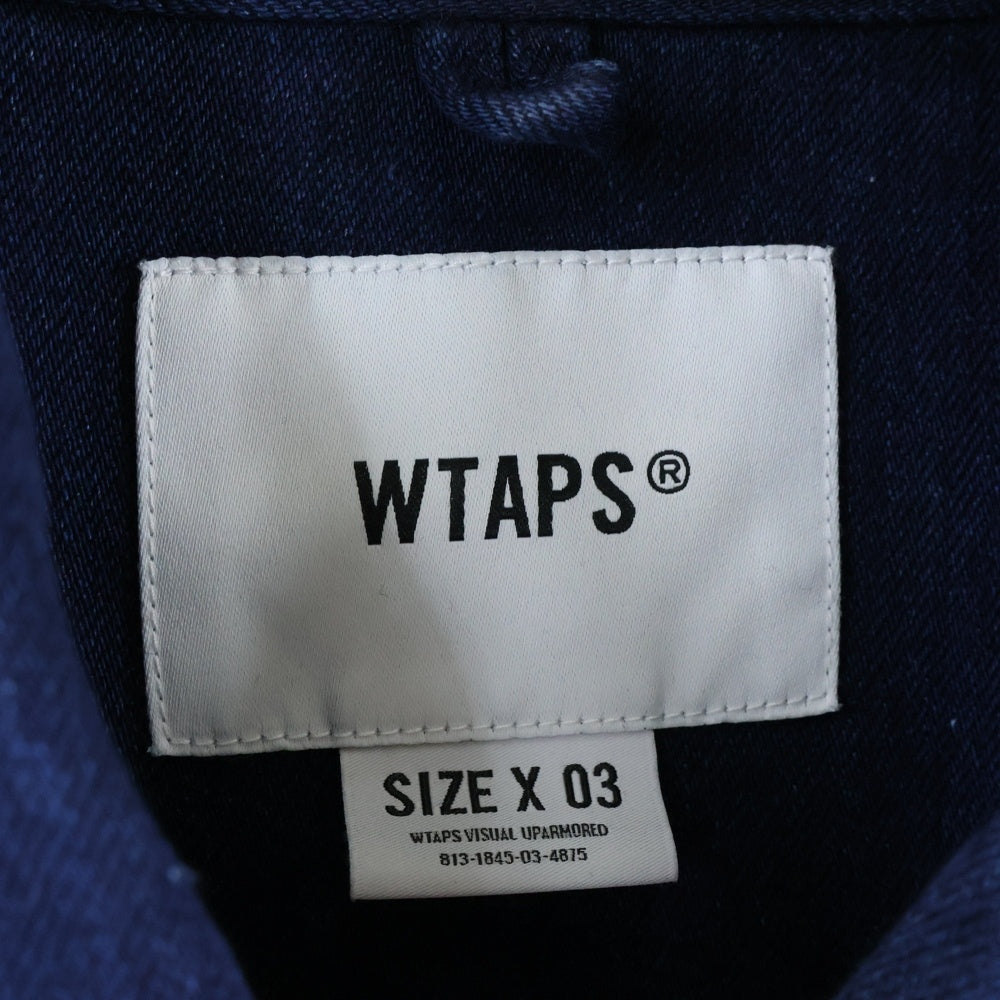 WTAPS(ダブルタップス) 23SS WCPO LS COTTON DENIM 231WVDT-SHM01 長袖デニムシャツジャケット インディゴ