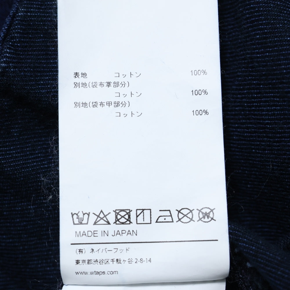 WTAPS(ダブルタップス) 23SS WCPO LS COTTON DENIM 231WVDT-SHM01 長袖デニムシャツジャケット インディゴ