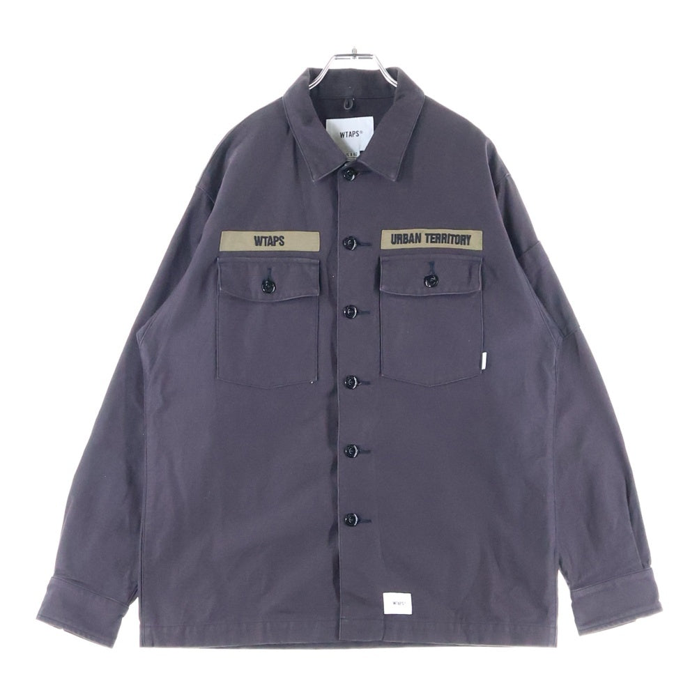 WTAPS(ダブルタップス) 20AW BUDS LS COTTON SATIN 202BRDT-SHM01 バッツ コットンサテン 長袖シャツ ブラウン