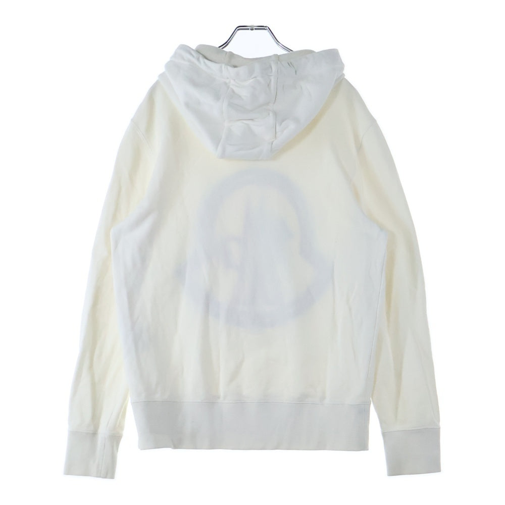 MONCLER(モンクレール) 20AW MAGLIA LOGO PULOVER ロゴデザイン プルオーバースウェットパーカー フーディ ホワイト F20918G74610