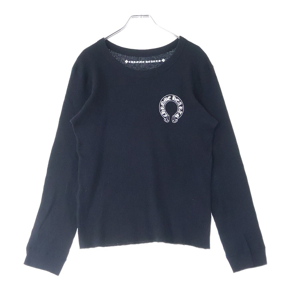 CHROME HEARTS(クロムハーツ) Thermal L/S TEE アームフローラルクロスサーマル長袖カットソー 長袖Tシャツ ロングスリーブカットソー ロンT ブラック