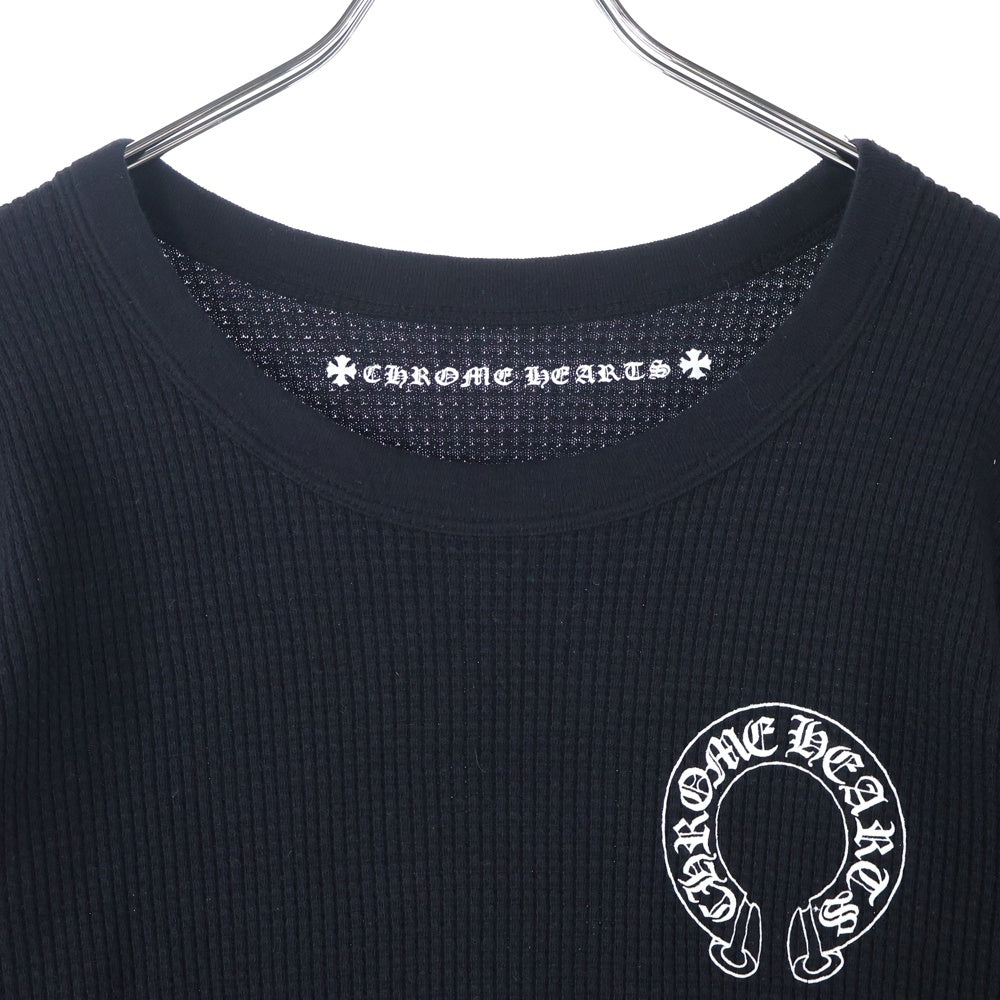 CHROME HEARTS(クロムハーツ) Thermal L/S TEE アームフローラルクロスサーマル長袖カットソー 長袖Tシャツ ロングスリーブカットソー ロンT ブラック