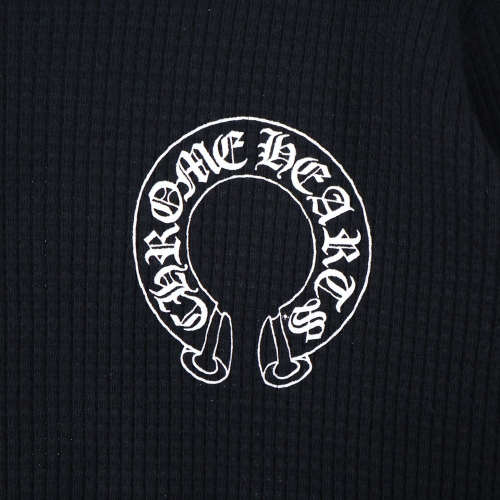 CHROME HEARTS(クロムハーツ) Thermal L/S TEE アームフローラルクロスサーマル長袖カットソー 長袖Tシャツ ロングスリーブカットソー ロンT ブラック
