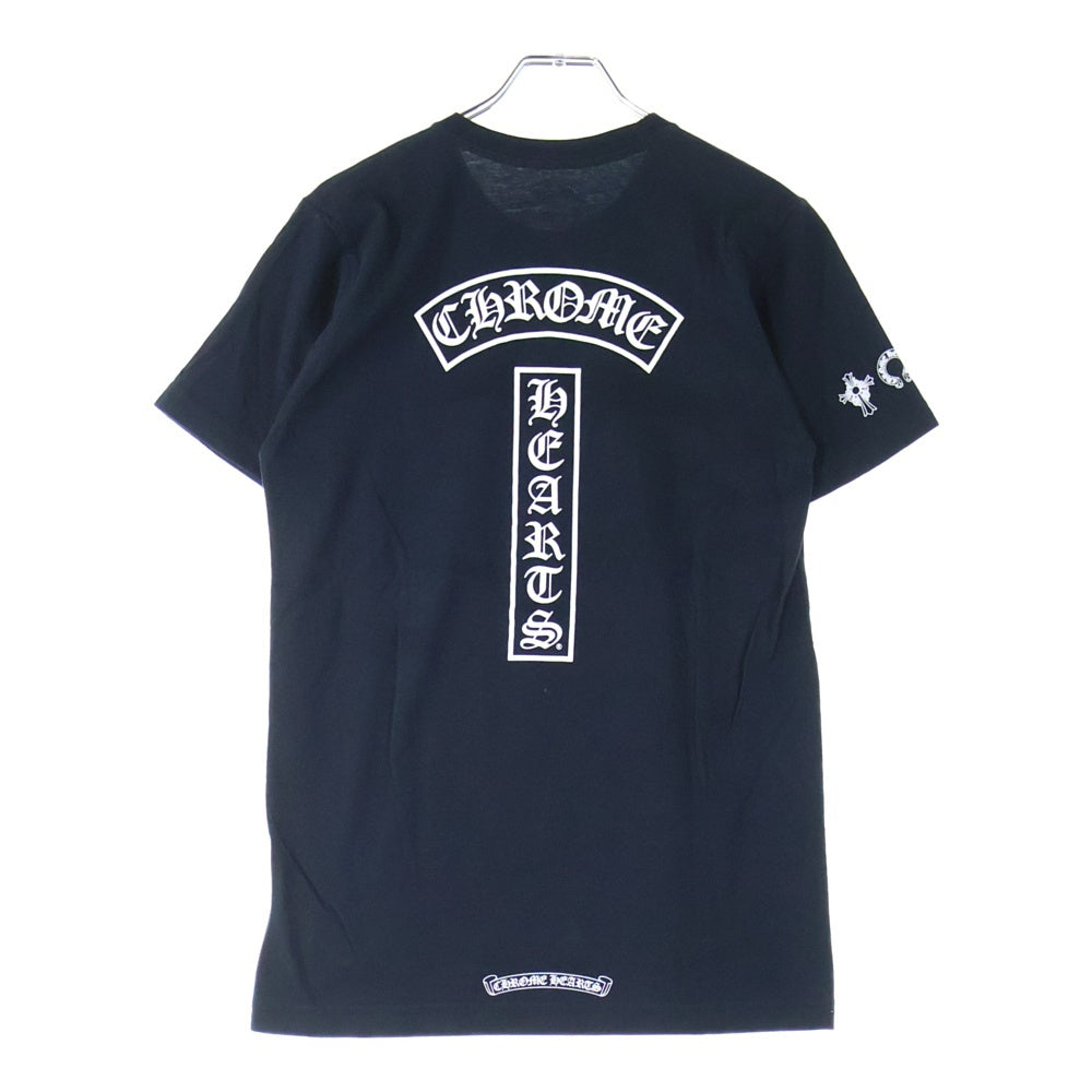 CHROME HEARTS(クロムハーツ) CH T-SHRT ホースシュープリント クルーネック半袖Tシャツカットソー ブラック