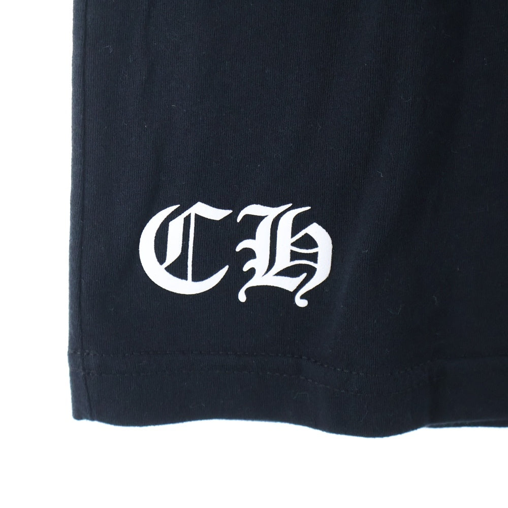 CHROME HEARTS(クロムハーツ) CH T-SHRT ホースシュープリント クルーネック半袖Tシャツカットソー ブラック