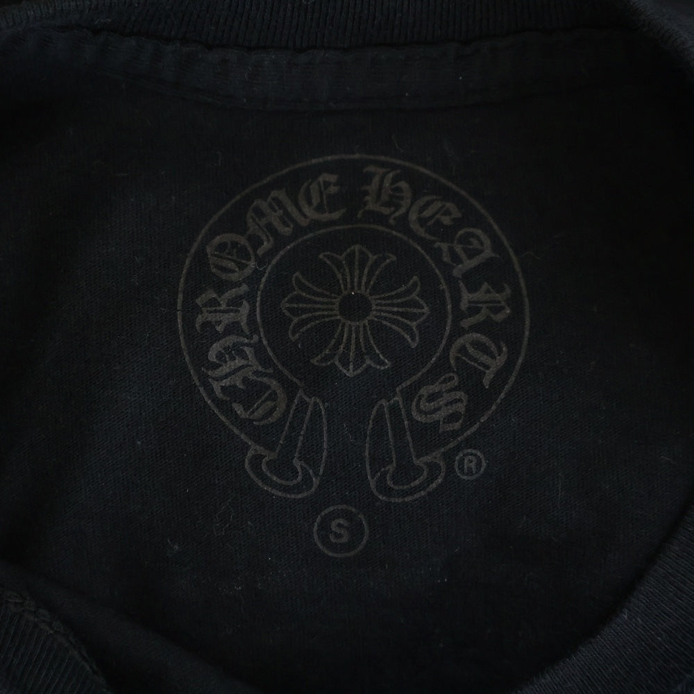 CHROME HEARTS(クロムハーツ) CH T-SHRT ホースシュープリント クルーネック半袖Tシャツカットソー ブラック