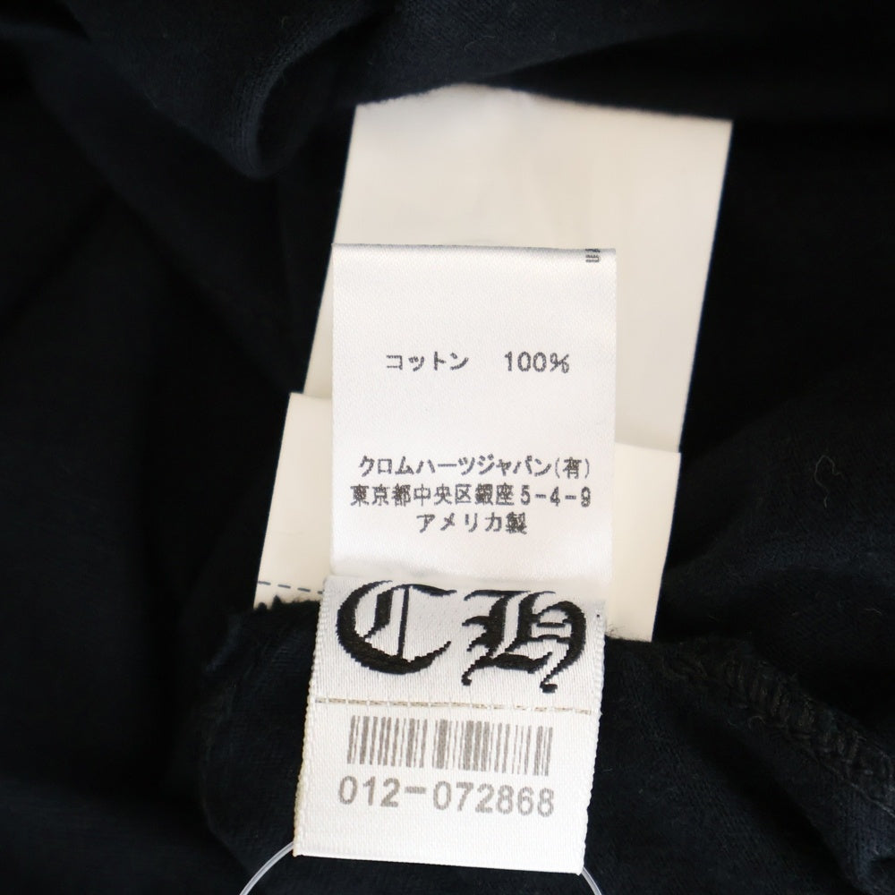CHROME HEARTS(クロムハーツ) CH T-SHRT ホースシュープリント クルーネック半袖Tシャツカットソー ブラック