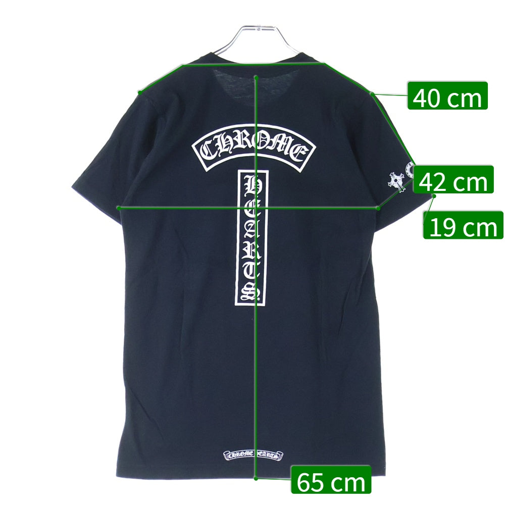 CHROME HEARTS(クロムハーツ) CH T-SHRT ホースシュープリント クルーネック半袖Tシャツカットソー ブラック