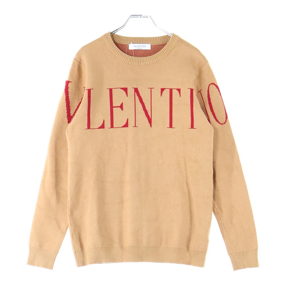 VALENTINO(ヴァレンティノ) ロゴ クルーネックニットセーター ブラウン LV0MG06S3TU