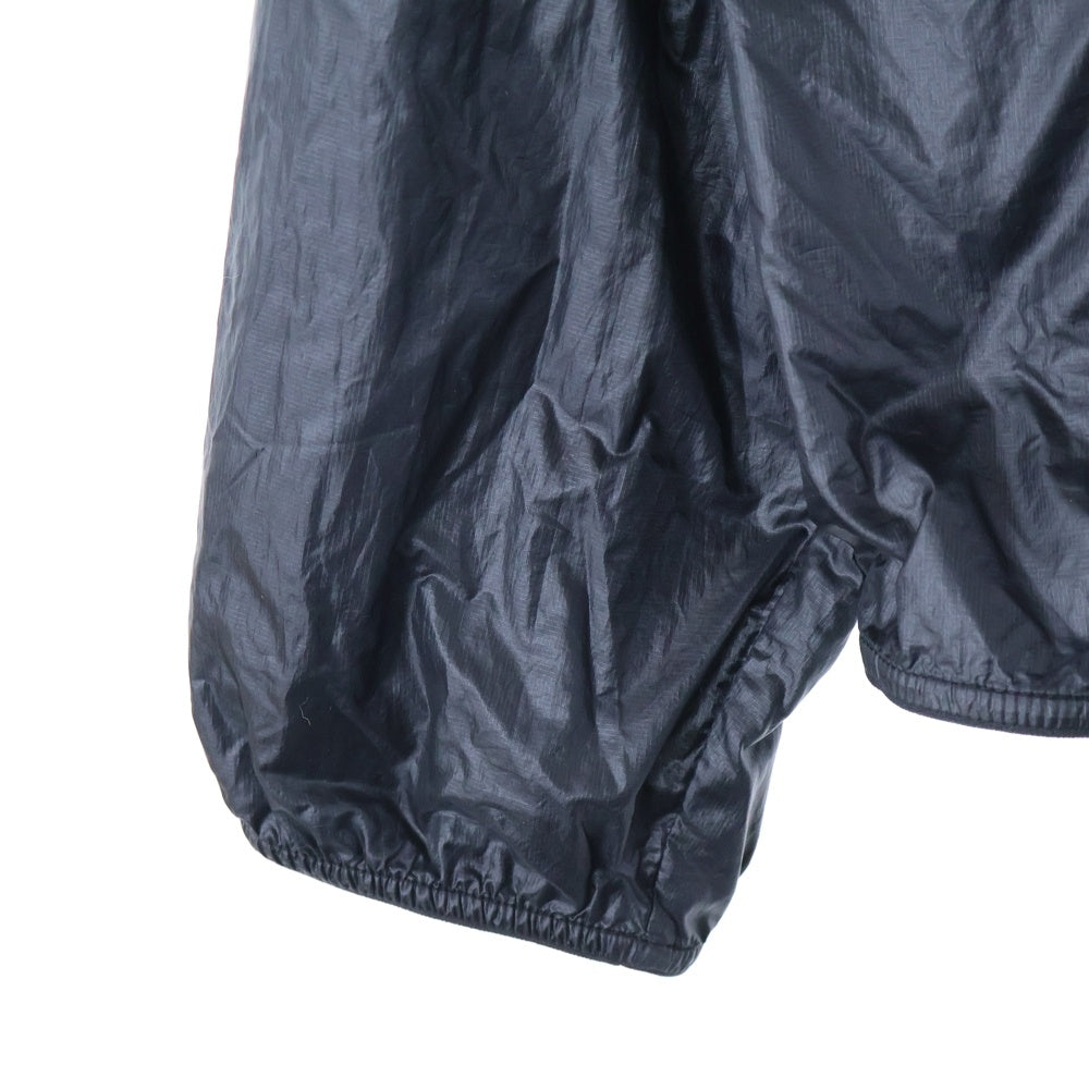 MONCLER(モンクレール) 24SS LUSENEY 袖ロゴパッチ ジップアップ フーデッドナイロンダウンジャケット ブラック J10911A00108