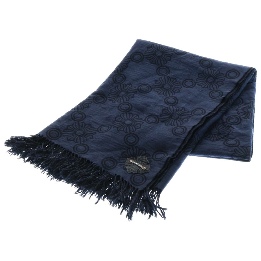 CHROME HEARTS(クロムハーツ) CH パッチ付き カシミヤブランケット ネイビー