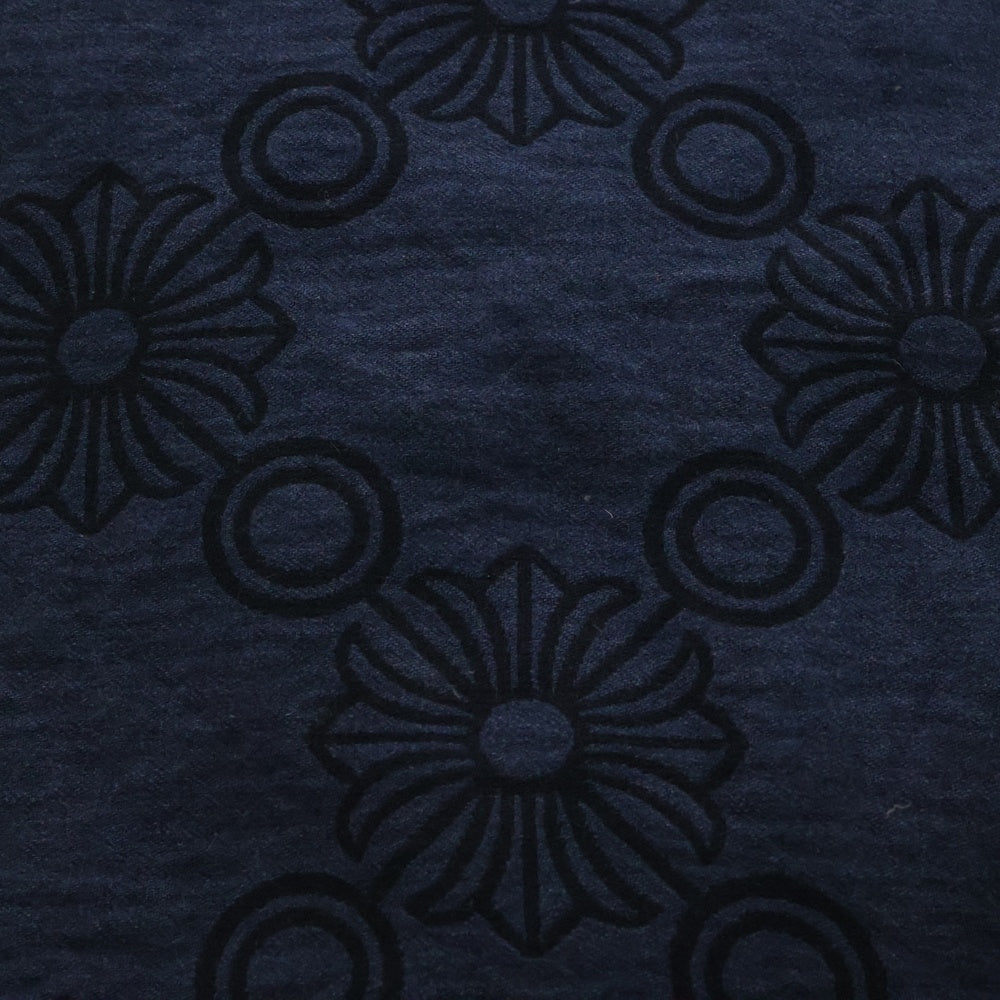 CHROME HEARTS(クロムハーツ) CH パッチ付き カシミヤブランケット ネイビー