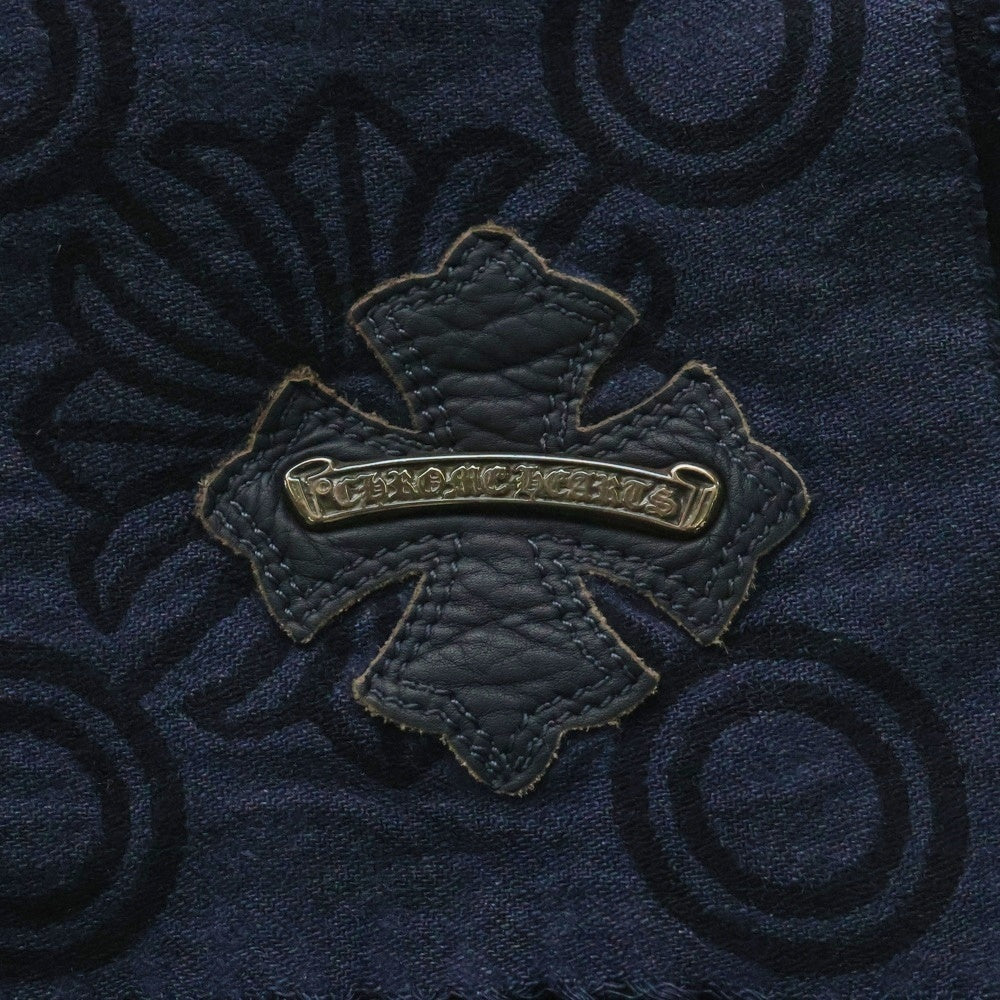 CHROME HEARTS(クロムハーツ) CH パッチ付き カシミヤブランケット ネイビー