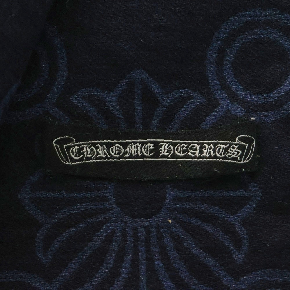 CHROME HEARTS(クロムハーツ) CH パッチ付き カシミヤブランケット ネイビー