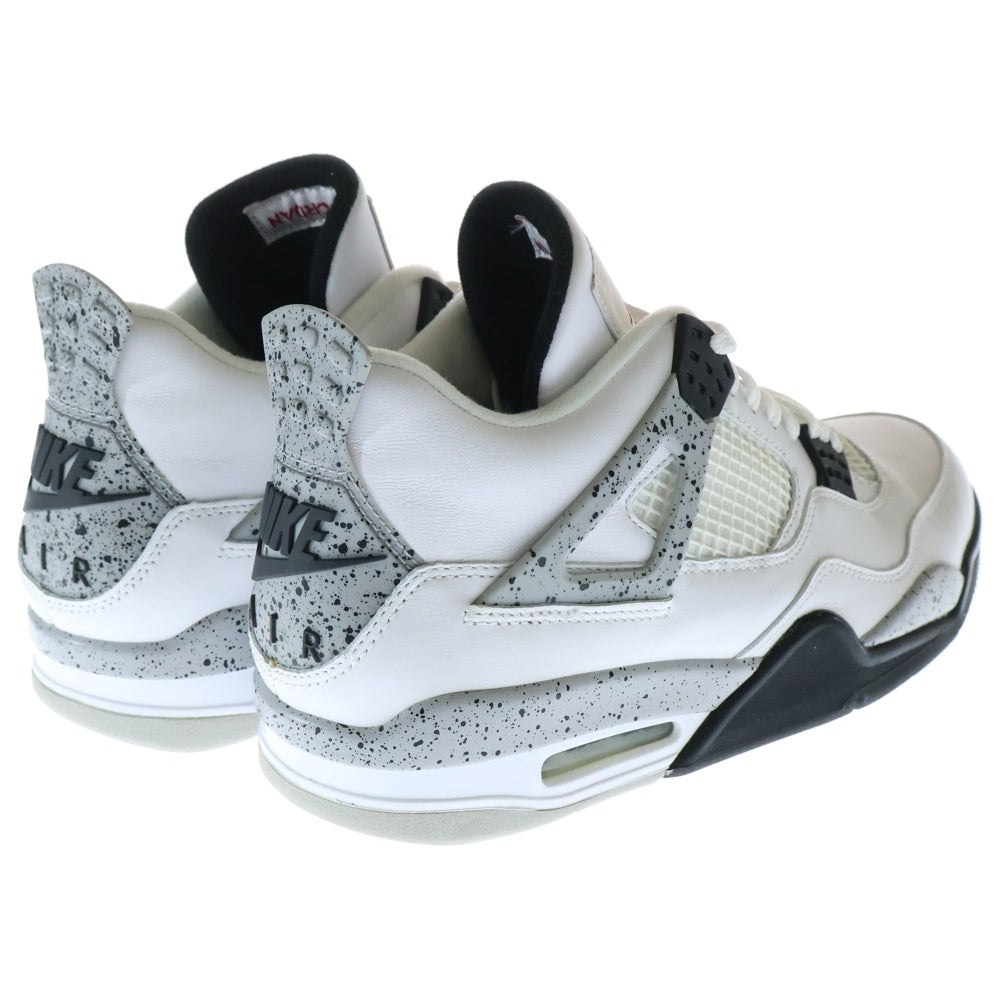 NIKE(ナイキ) 【観賞用 2015年製】 AIR JORDAN 4 RETRO OG WHITE CEMENT エアジョーダン 4 レトロ ホワイトセメント ハイカットスニーカー US10/28cm 840606-192