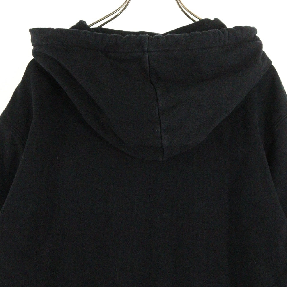 LANVIN(ランバン) フロントロゴ刺繍プルオーバースウェットパーカー フーディー ブラック RM-HO0010-J209-A22
