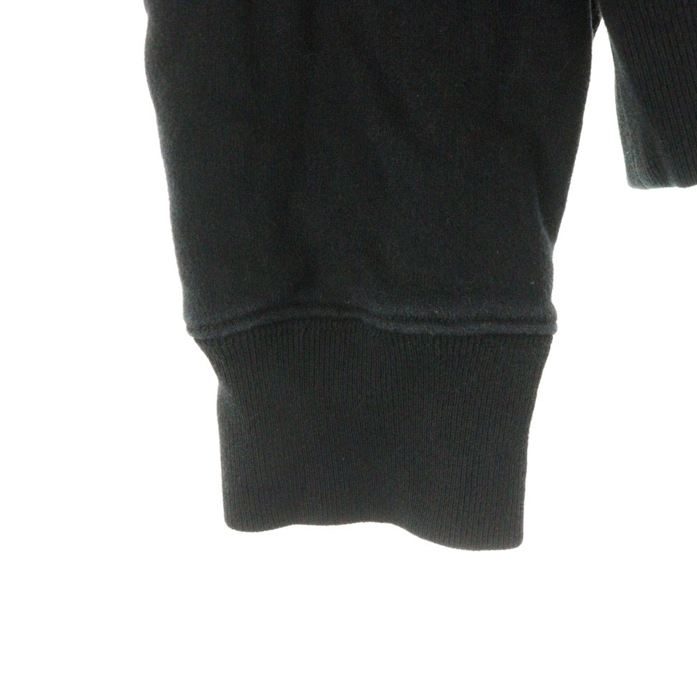 LANVIN(ランバン) フロントロゴ刺繍プルオーバースウェットパーカー フーディー ブラック RM-HO0010-J209-A22