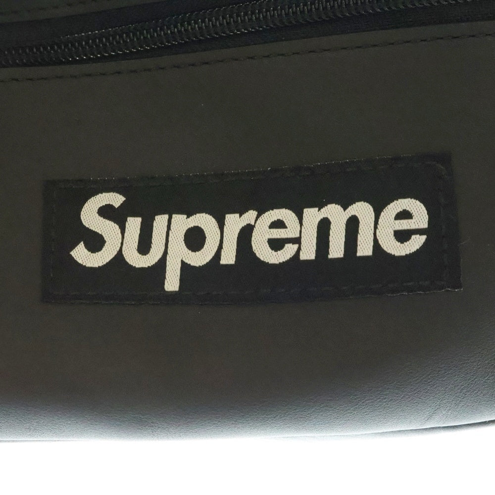 SUPREME(シュプリーム) 23AW Leather Waist Bag レザーウエストバッグ ボディバッグ ブラック