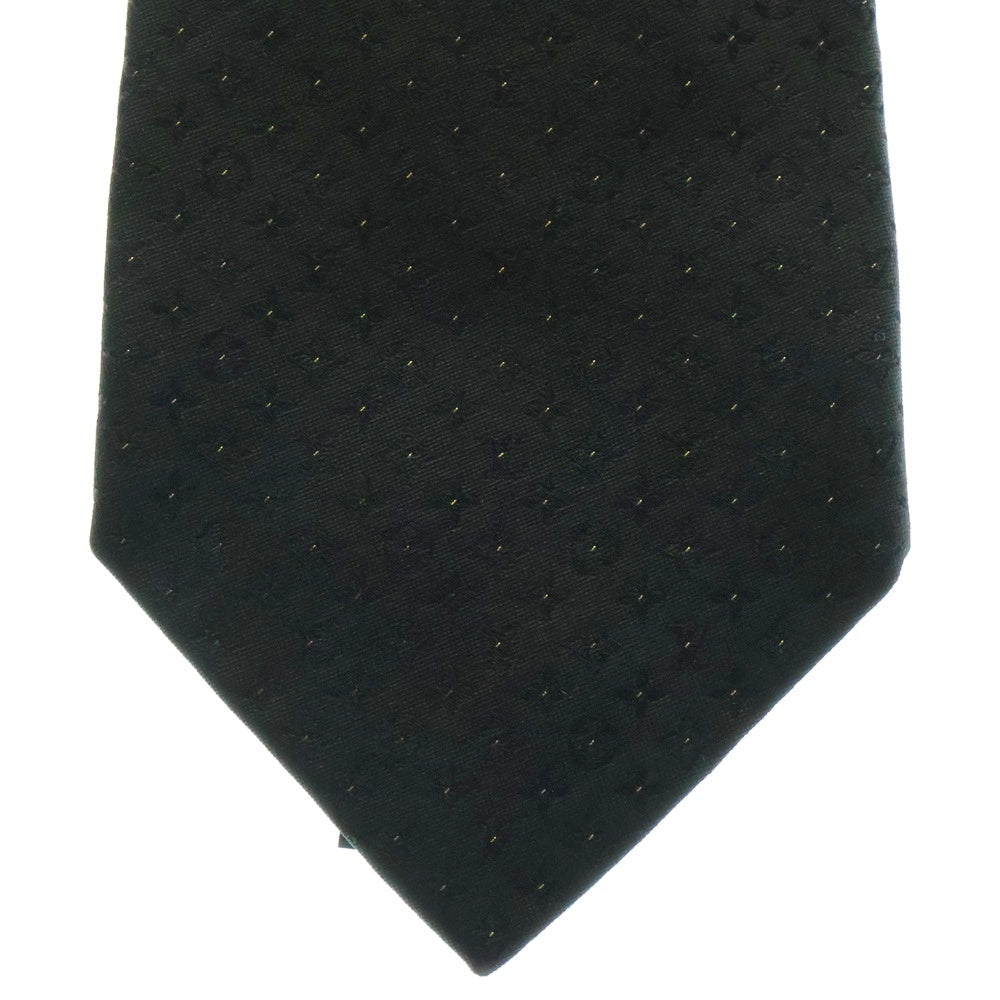 LOUIS VUITTON(ルイヴィトン) モノグラム シルク混 ネクタイ ブラック M75294