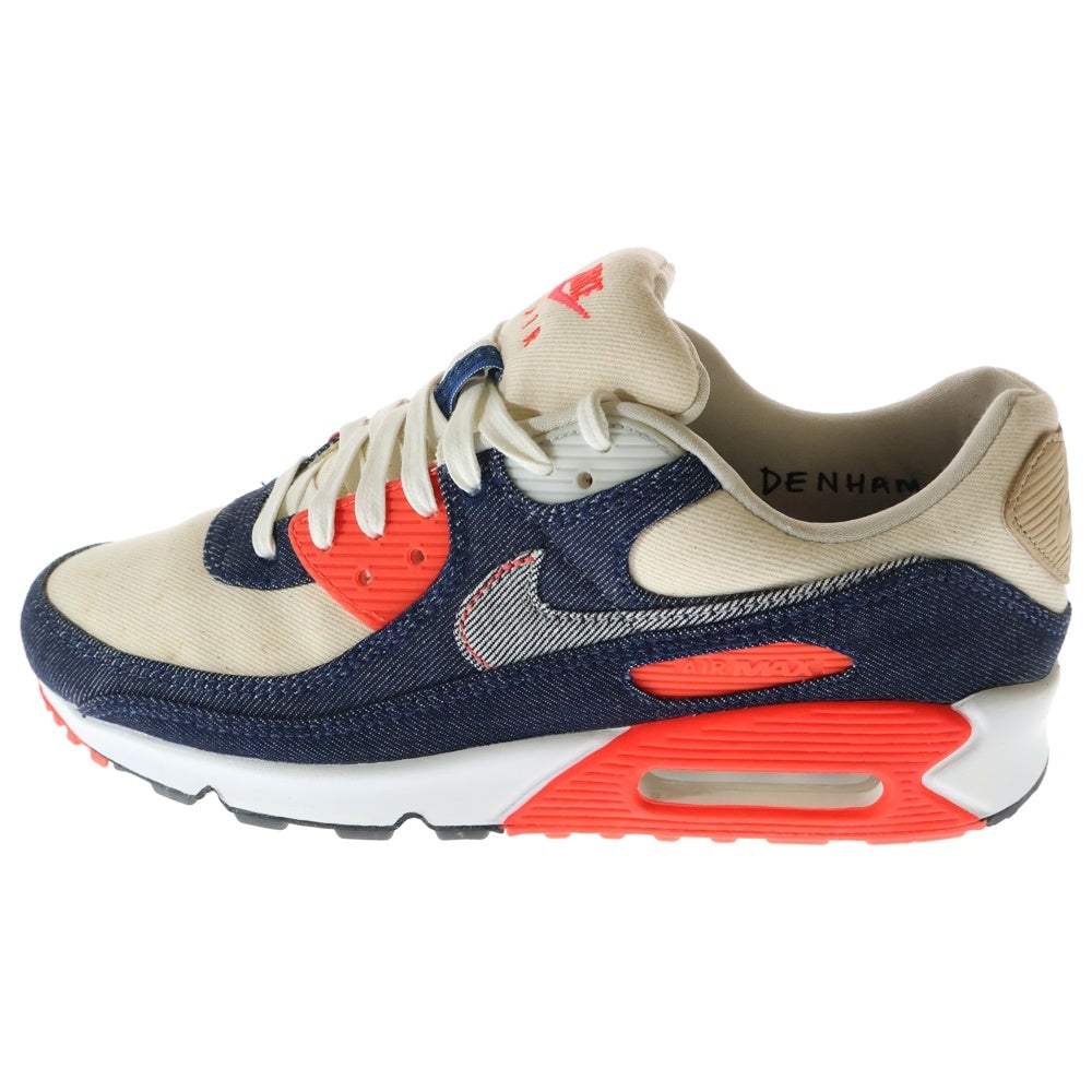 NIKE(ナイキ) ×DENHAM AIR MAX 90 INFRARED CU1646-400 デンハム エアマックス 90 インフラレッド ローカットスニーカー インディゴ US9/27.0cm