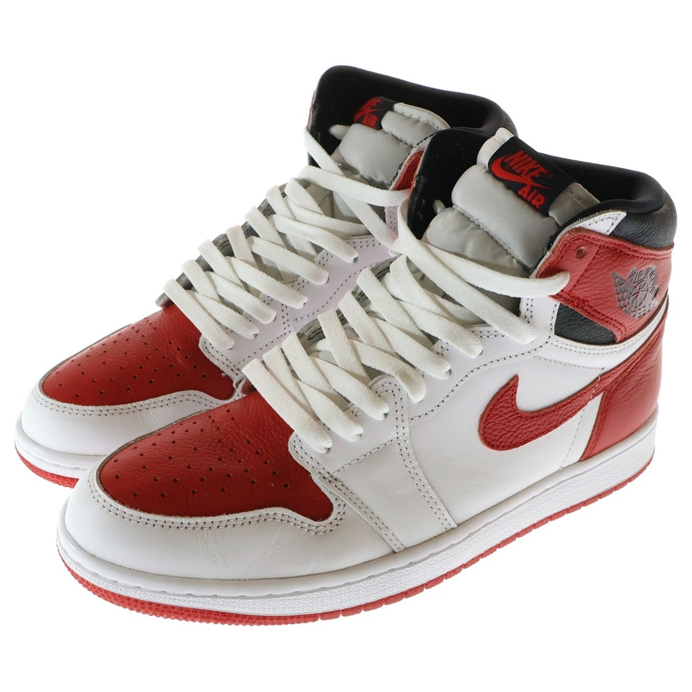 NIKE(ナイキ) AIR JORDAN 1 RETRO HIGH OG HERITAGE 555088-161 エアジョーダン1 レトロ ヘリテージ ハイカットスニーカー ホワイト/レッド US9.5/27.5cm
