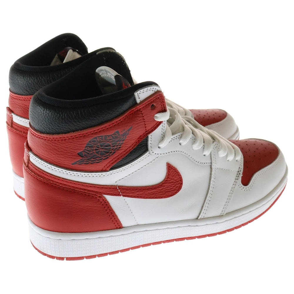 NIKE(ナイキ) AIR JORDAN 1 RETRO HIGH OG HERITAGE 555088-161 エアジョーダン1 レトロ ヘリテージ ハイカットスニーカー ホワイト/レッド US9.5/27.5cm