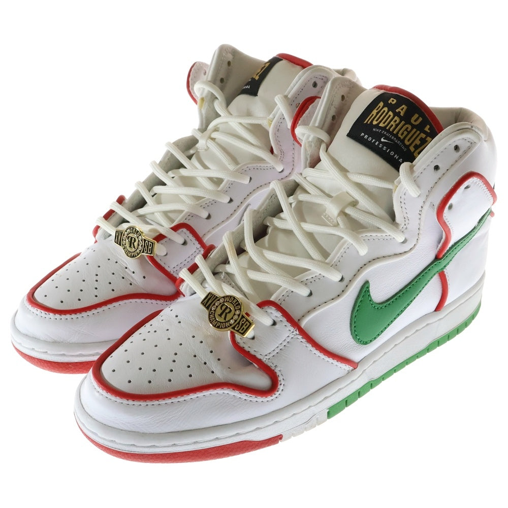 NIKE SB(ナイキエスビー) PAUL RODRIGUEZ P-ROD DUNK HIGH PRM QS MEXICAN BOXING CT6680-100 ポールロドリゲス SB ダンク ハイカットスニーカー ホワイト US8.5/26.5cm