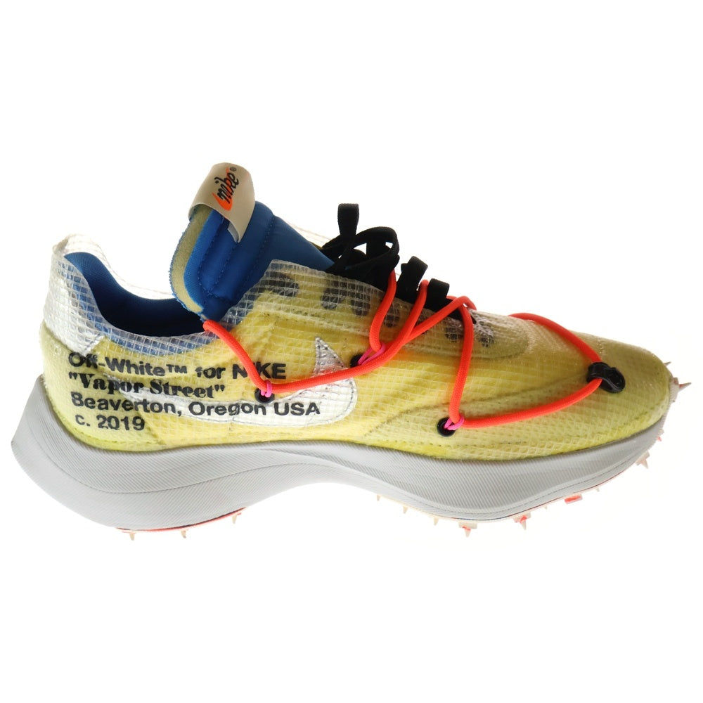 NIKE(ナイキ) ×OFF-WHITE WMNS VAPOR STREET YELLOW CD8178-700 ヴェイパー ストリート ローカットスニーカー イエロー US10/28cm