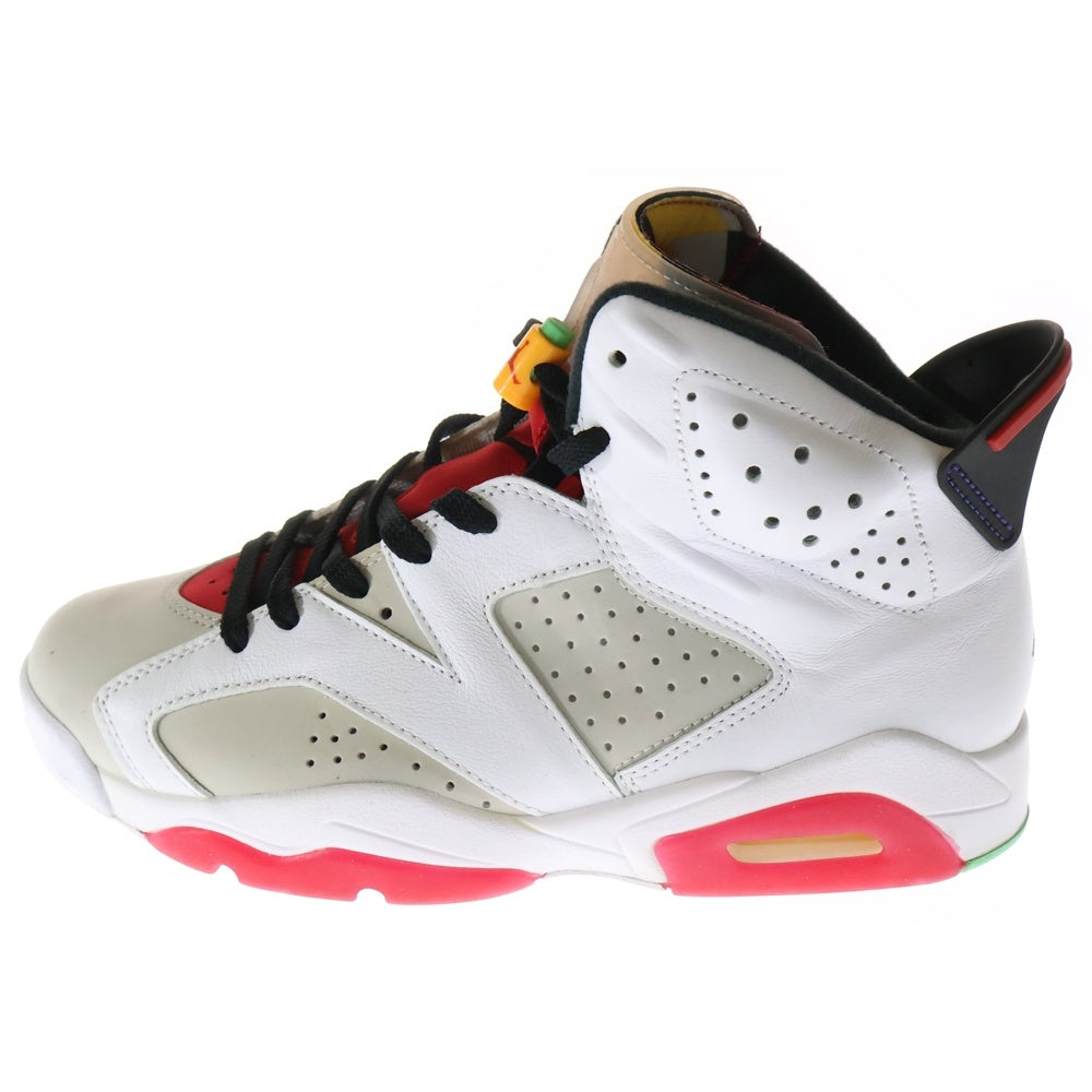 NIKE(ナイキ) Air Jordan 6 Neutral Grey/Hare CT8529-062 エアジョーダン6 ハイカットスニーカー ホワイト/グレー/レッド US9/27cm