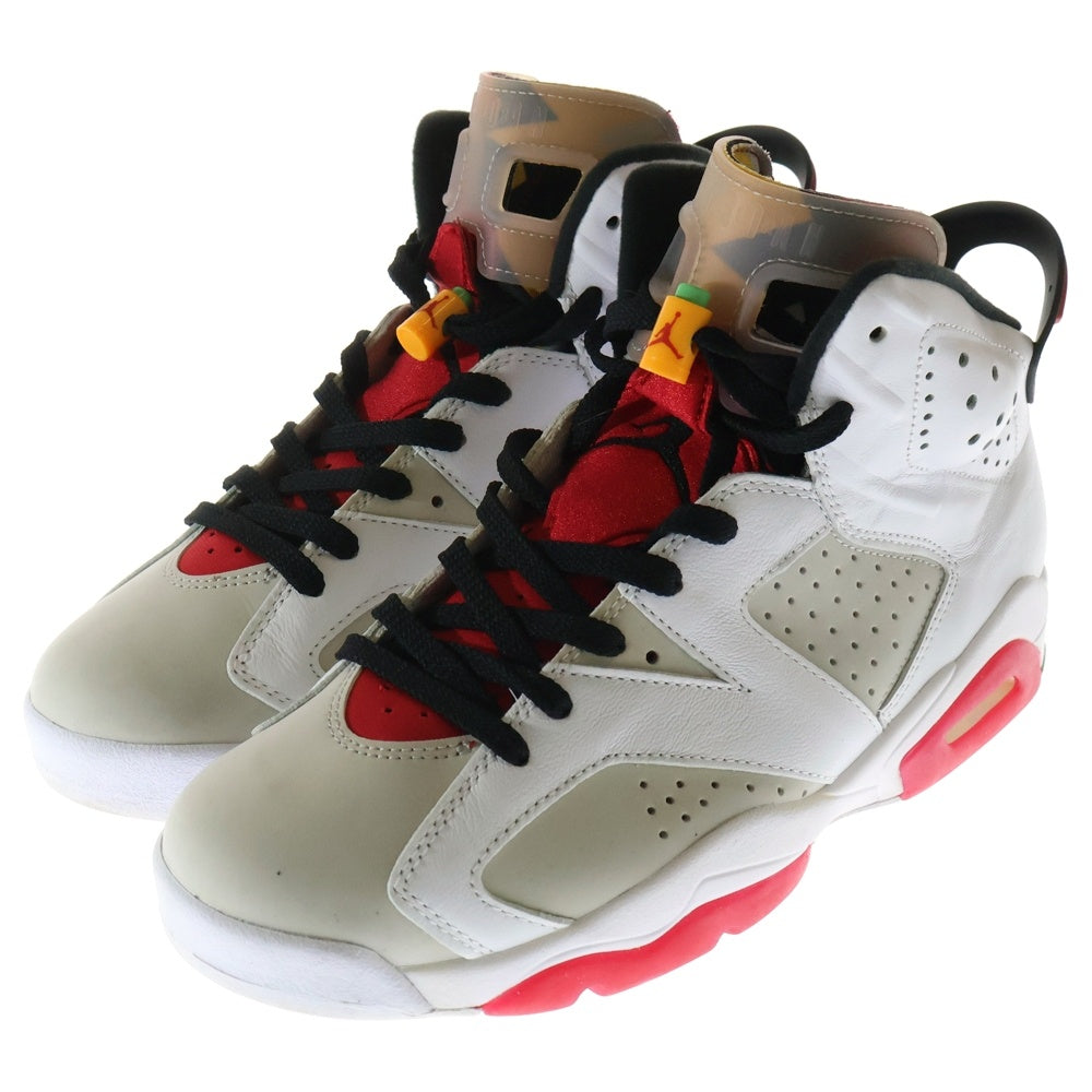 NIKE(ナイキ) Air Jordan 6 Neutral Grey/Hare CT8529-062 エアジョーダン6 ハイカットスニーカー ホワイト/グレー/レッド US9/27cm