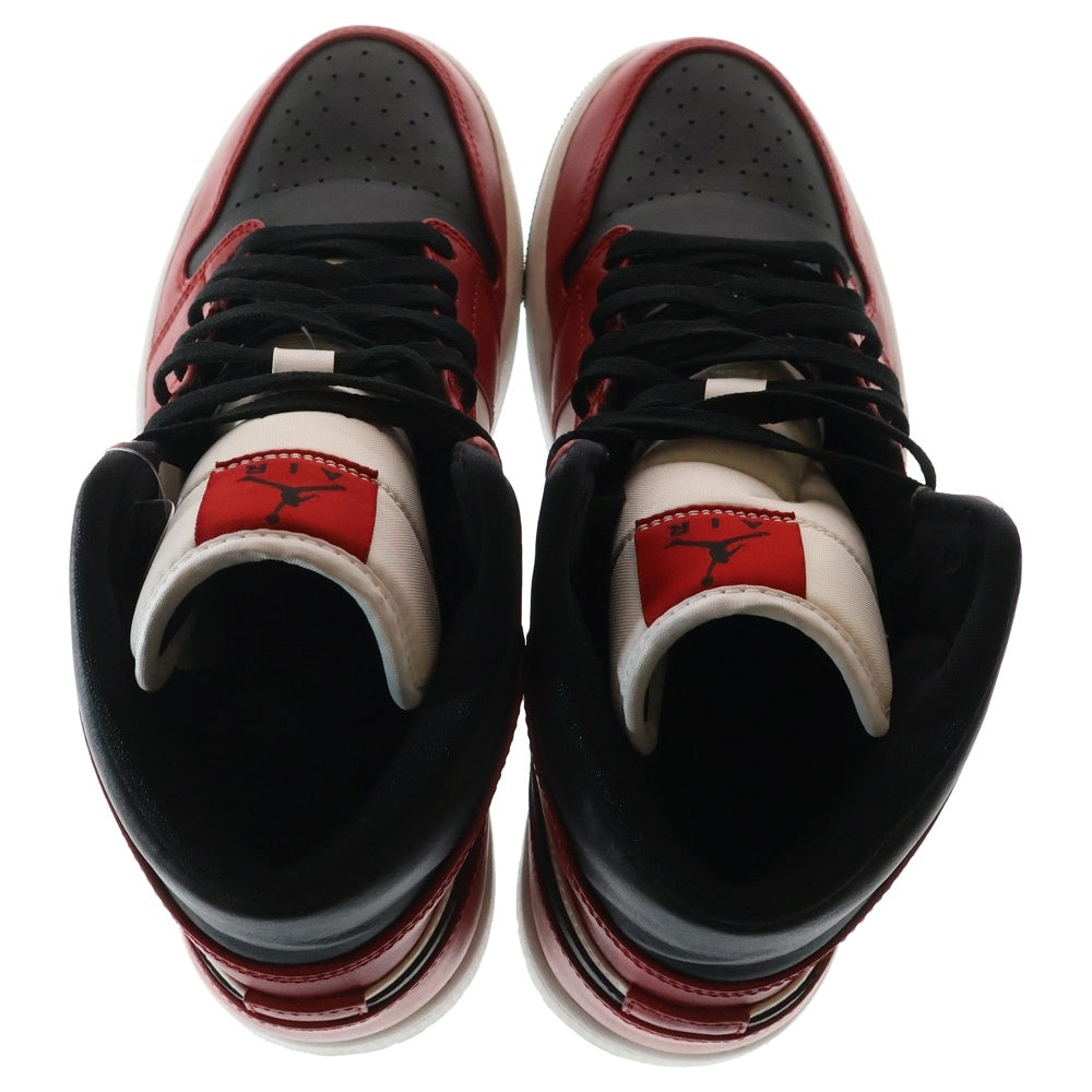 NIKE(ナイキ) AIR JORDAN 1 MID CHICAGO BLACK TOE 554724-069 エアジョーダン1 シカゴ ブラック トゥ ミッドカットスニーカー ブラック/レッド US9/27.0cm