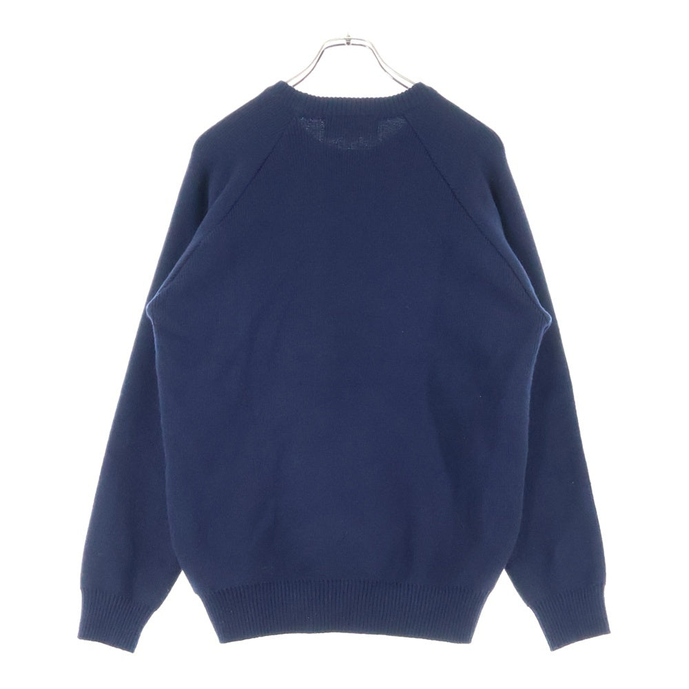 CDG(シーディージー) Logo Kint SZ-N009 フロントロゴ クルーネックニットセーター ネイビー