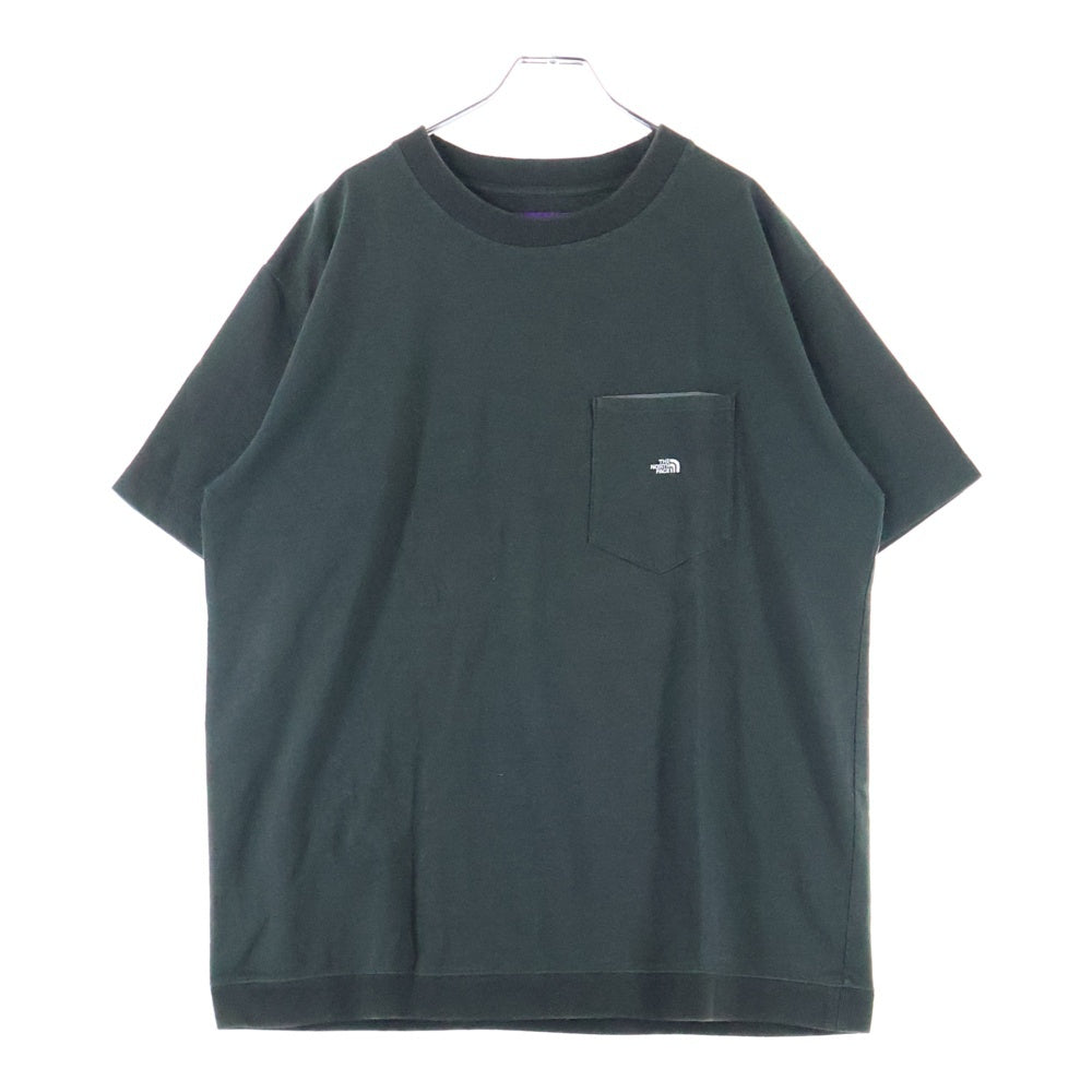 THE NORTH FACE(ザノースフェイス) PURPLE LABEL POCKET TEE NT3014N パープルレーベル ポケットロゴ クルーネック半袖Tシャツカットソー ブラック