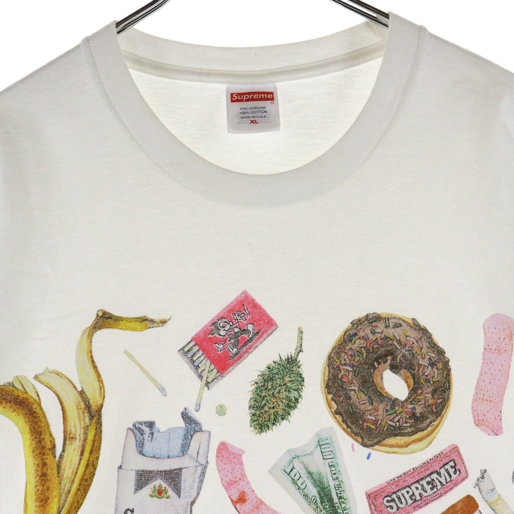 SUPREME(シュプリーム) 23SS Trash Tee トラッシュ プリント クルーネック半袖Tシャツカットソー ホワイト