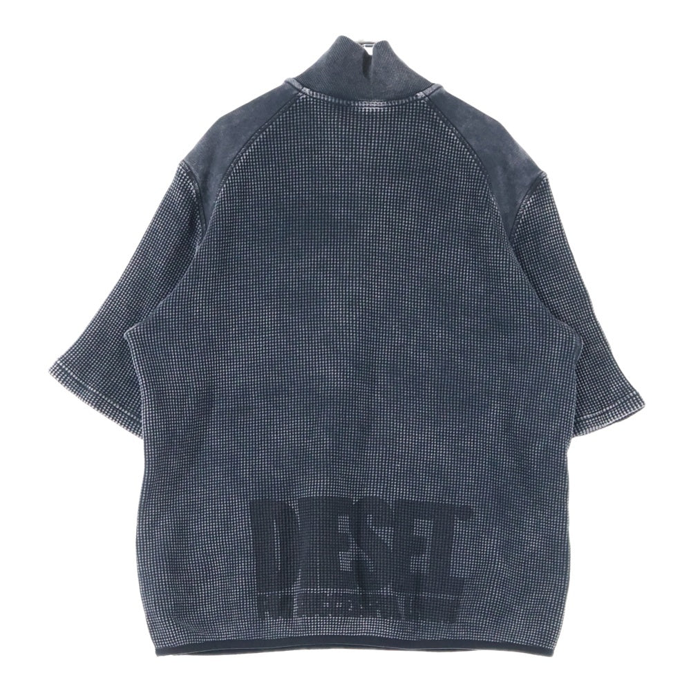 DIESEL(ディーゼル) S-WAFCOOL ハーフジップ半袖スウェットシャツ グレー A14114