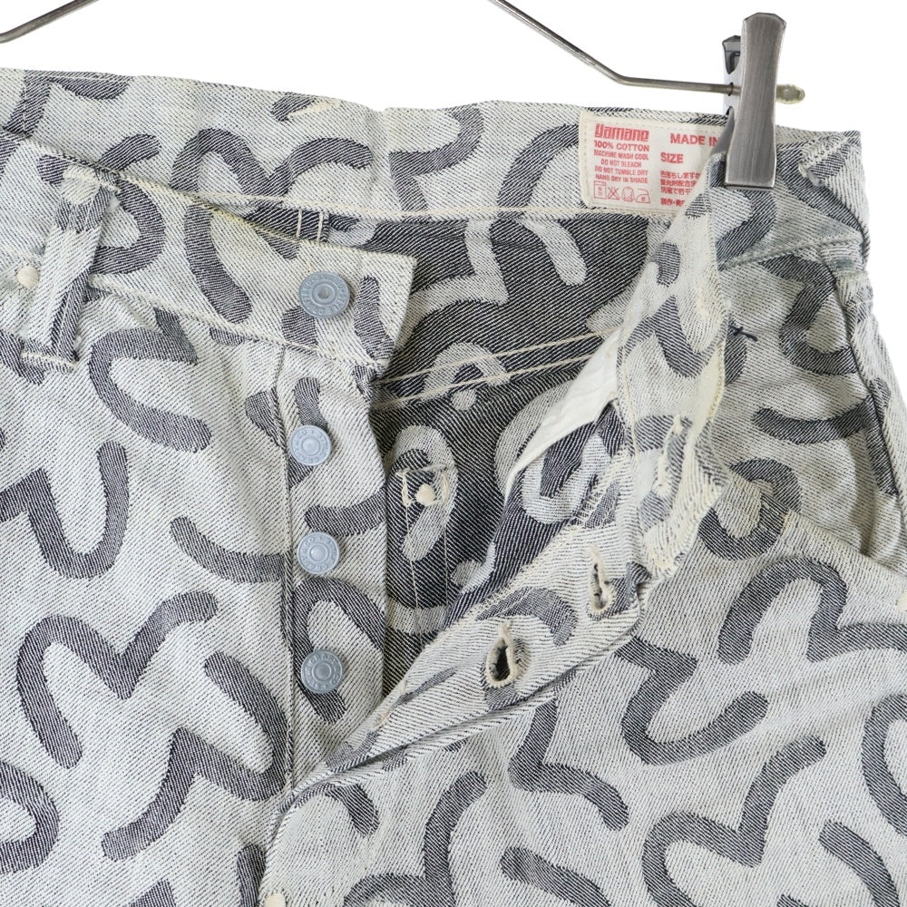 EVISU(エビス) LOT.7550 カモメジャガード ハーフデニムパンツ ショーツ ジーンズ グレー