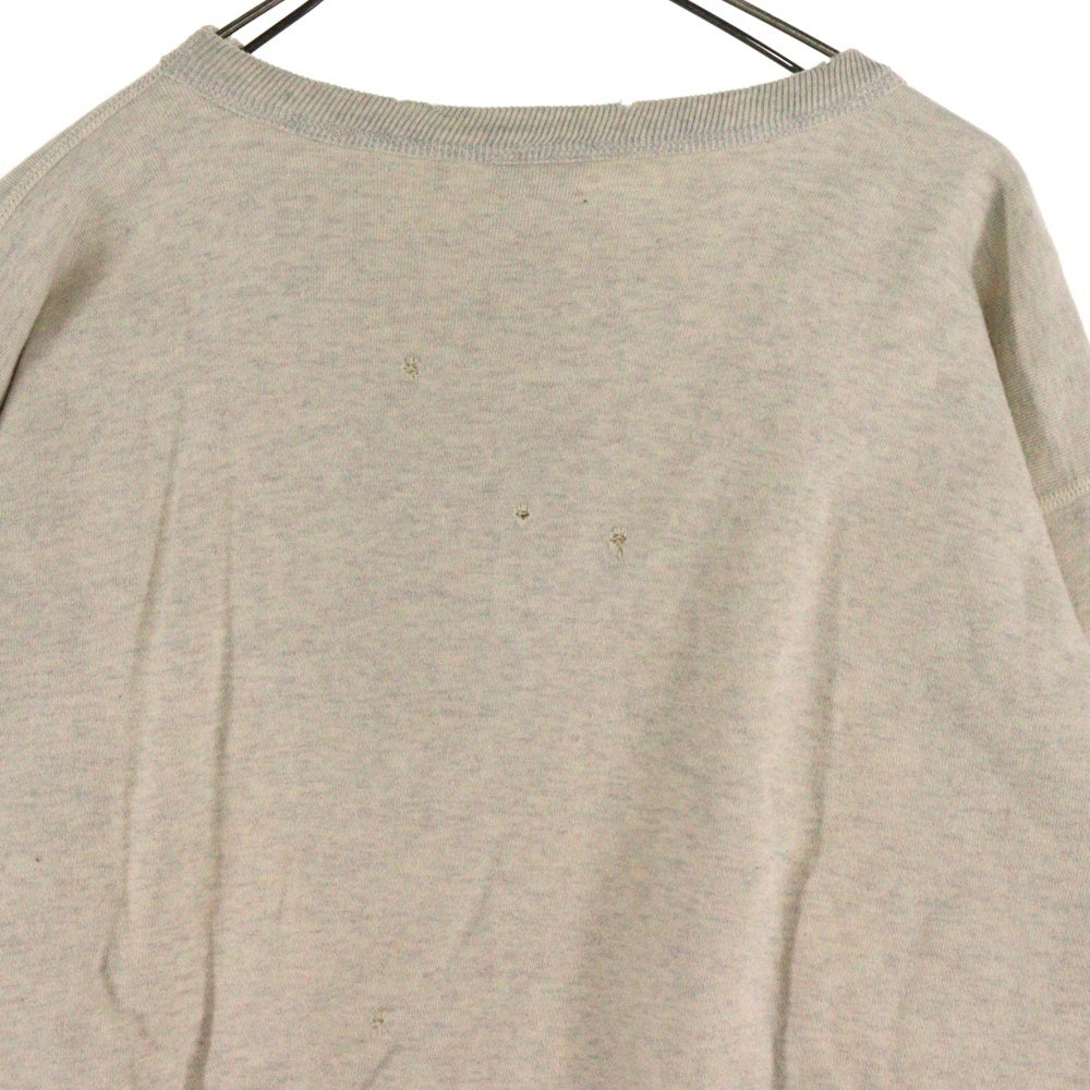 SAINT MICHAEL(セントマイケル) 23SS×KOSUKE KAWAMURA Sweat コウスケ カワムラ加工 クルーネック スウェット トレーナー アイボリー SM-S23-0000-095