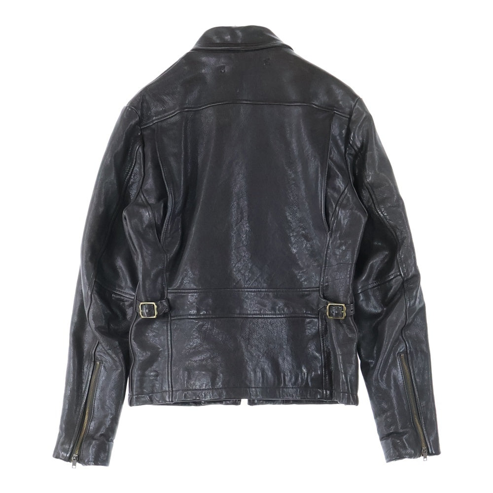 AVIREX(アヴィレックス) Single Riders Jacket フロントジップアップ シングルライダースジャケット カウレザージャケット ブラック 6101011